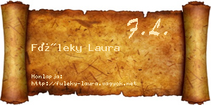 Füleky Laura névjegykártya